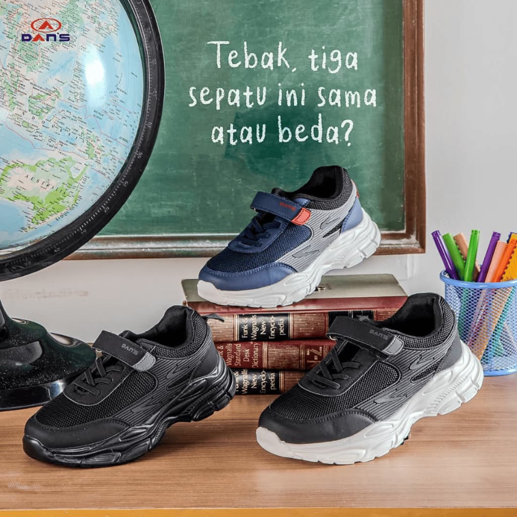 Thumbnail gambar ke-3 produk Dans Bonanzo - Sepatu Sekolah Anak Laki Laki Kekinian | Sneakers Anak Keren | Sepatu Casual Anak