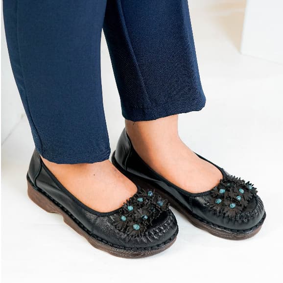 Thumbnail gambar ke-5 produk Pollux Monday WDQ 738 - Sepatu Kerja Wanita Wedges Bahan Kulit Asli