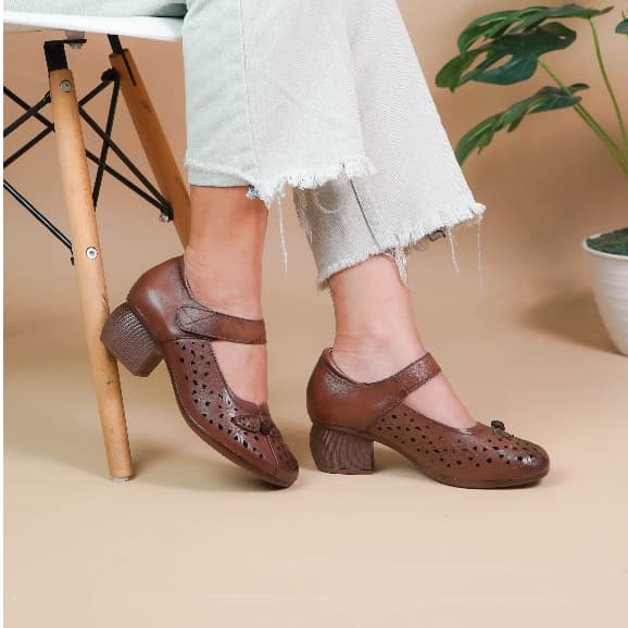 Thumbnail gambar ke-9 produk Pollux WBB 6079 Sepatu Wanita Heels | Heels Fashion | Sepatu Wanita Kulit | Sepatu Heels Velcro