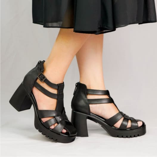Gambar ke-9 produk Pollux Bold WPOAY 24 - Sepatu Sandal Heels Wanita Kekinian | Heels Wanita Bahan Kulit Asli