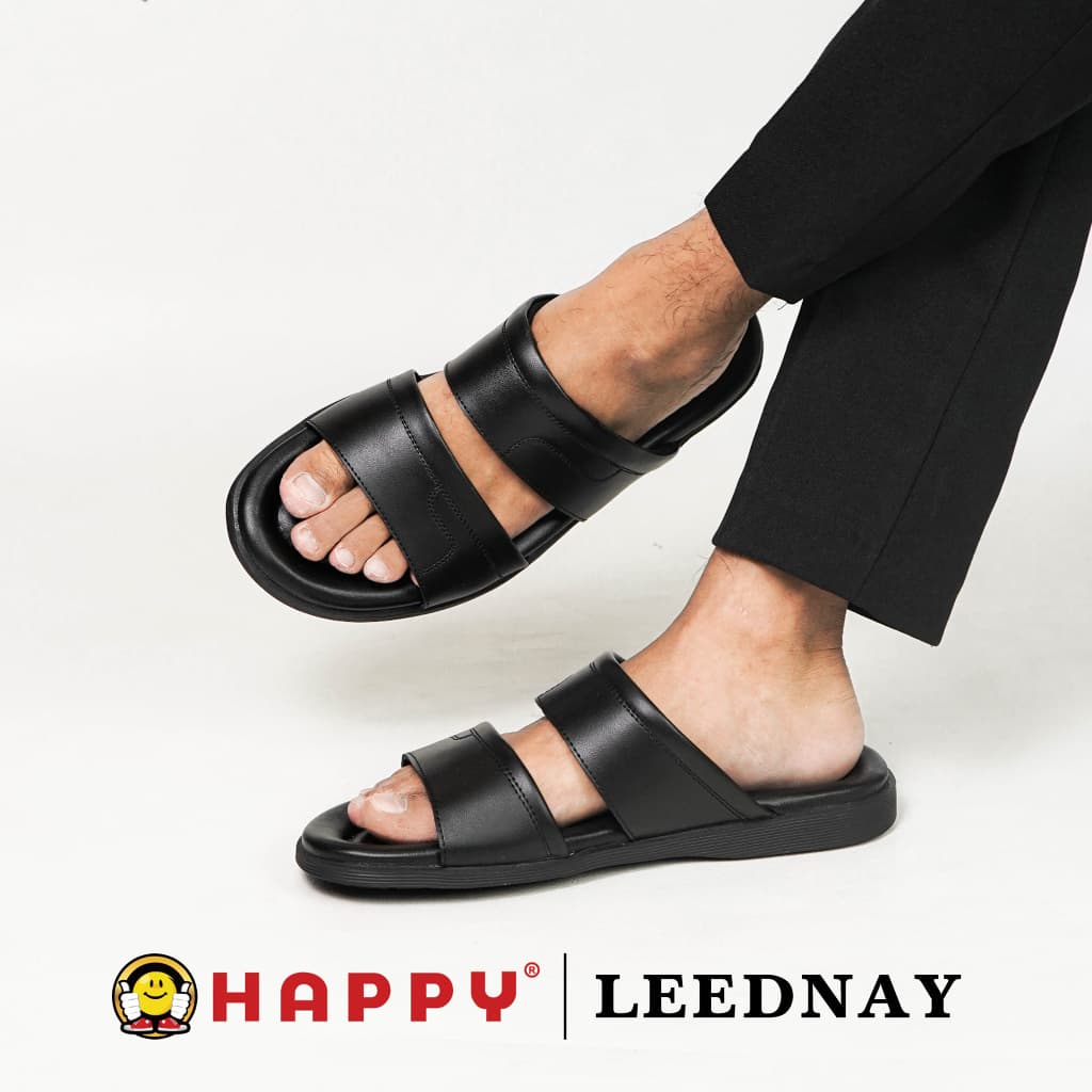 Thumbnail gambar ke-2 produk Leednay PLDL 009 - Sandal Pria Slip On | Sandal Selop | Sandal Pria Bahan Kulit Sintetis