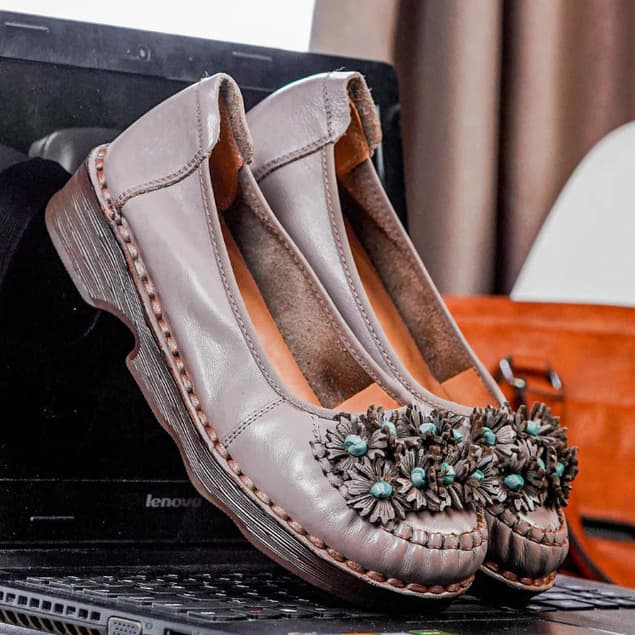 Thumbnail gambar ke-7 produk Pollux Monday WDQ 738 - Sepatu Kerja Wanita Wedges Bahan Kulit Asli