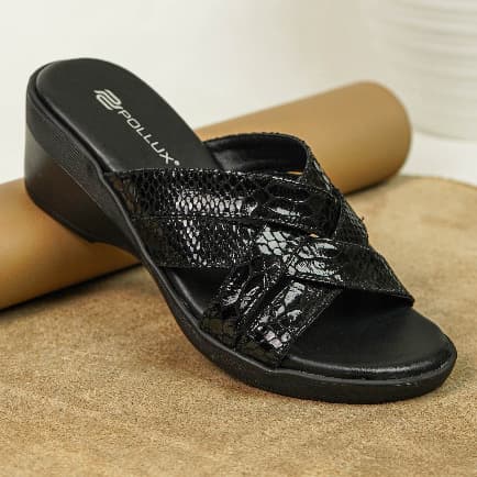 Thumbnail gambar ke-4 produk Pollux Daily WPOJT 11 Sandal Wedges Kekinian | Wedges Pesta | Wedges Wanita Bahan Kulit