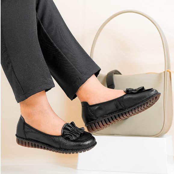 Gambar ke-9 produk Pollux Monday WDQ 7076 - Sepatu Wedges Wanita | Sepatu Kerja Wanita Bahan Kulit Asli Anti Slip