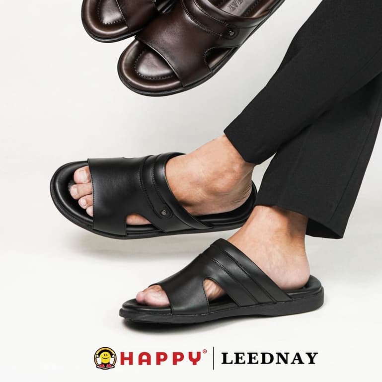 Thumbnail gambar ke-5 produk Leednay PLDL 005 Sandal Pria Slip On | Sandal Selop | Sandal Pria Bahan Kulit Sintetis