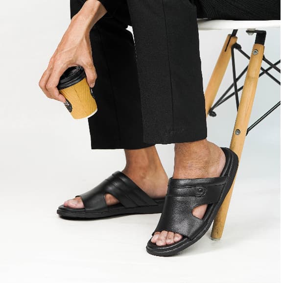 Thumbnail gambar ke-2 produk Leednay PLDL 005 Sandal Pria Slip On | Sandal Selop | Sandal Pria Bahan Kulit Sintetis