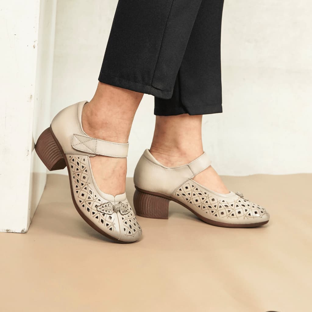 Thumbnail gambar ke-5 produk Pollux WBB 6079 Sepatu Wanita Heels | Heels Fashion | Sepatu Wanita Kulit | Sepatu Heels Velcro
