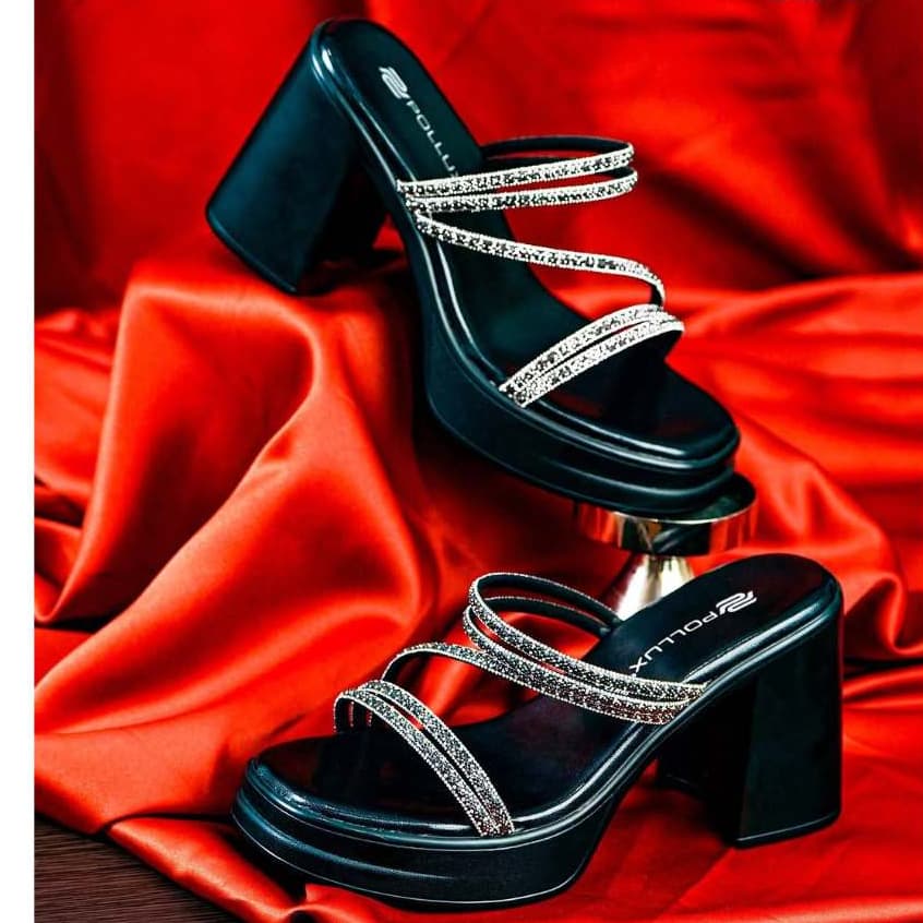 Thumbnail gambar ke-4 produk Pollux Classic WPOAS 02 - Sandal Heels Wanita Berbahan Kulit | Tinggi 9Cm