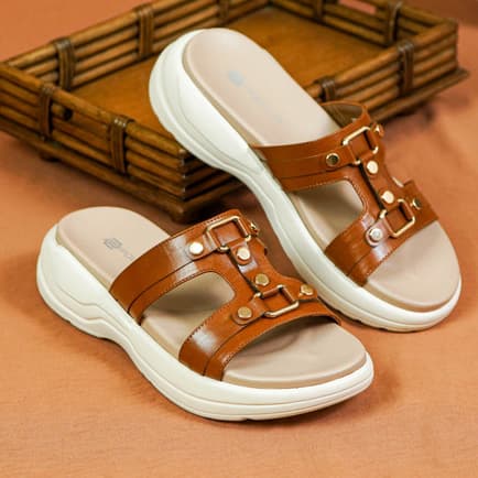 Thumbnail gambar ke-4 produk Pollux Daily WPOLP 13 Sandal Wanita Kekinian Terbuat Dari Kulit Asli Empuk Dan Nyaman Di Pakai