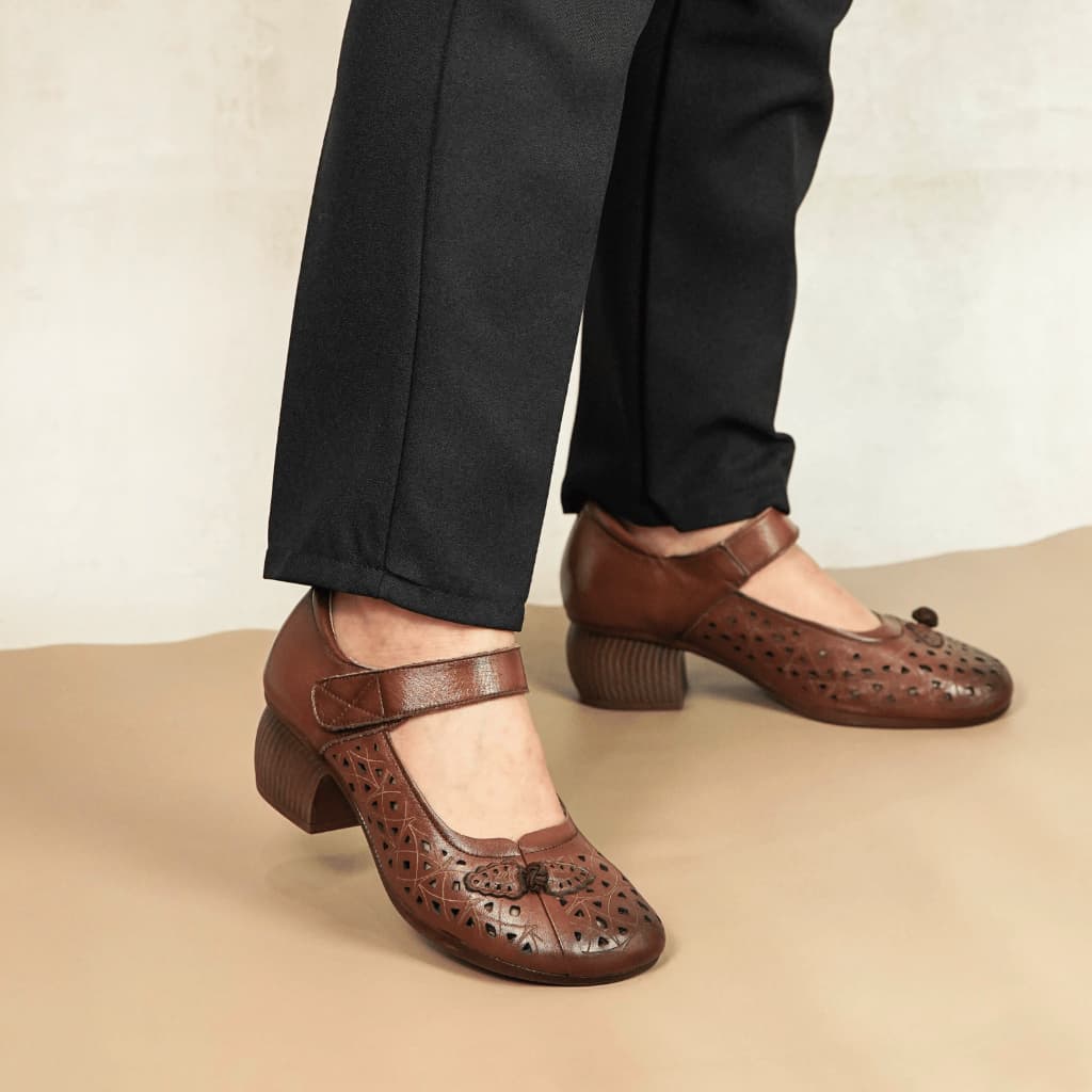 Thumbnail gambar ke-7 produk Pollux WBB 6079 Sepatu Wanita Heels | Heels Fashion | Sepatu Wanita Kulit | Sepatu Heels Velcro