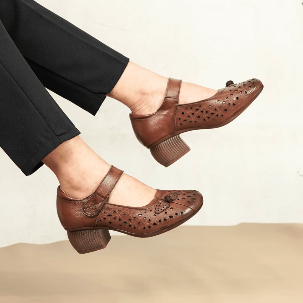 Thumbnail gambar ke-4 produk Pollux WBB 6079 Sepatu Wanita Heels | Heels Fashion | Sepatu Wanita Kulit | Sepatu Heels Velcro