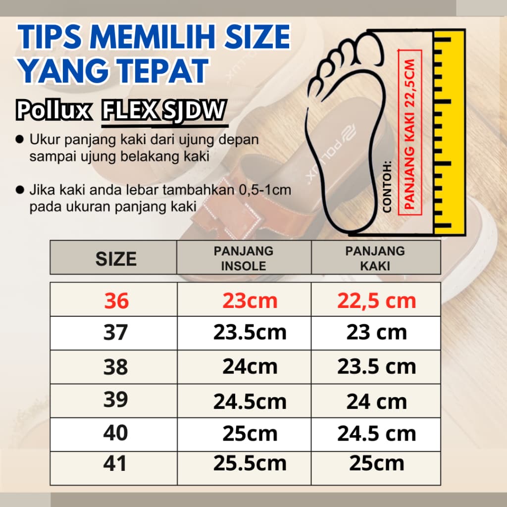 Thumbnail gambar ke-4 produk Pollux Flex SJD W202 - Sepatu Sneakers Wanita Kekinian Dengan Model Sporty | Sepatu Casual Anti Slip