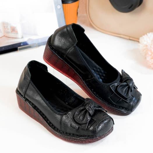 Thumbnail gambar ke-10 produk Pollux Monday WDQ 1817 - Sepatu Kerja Wanita Bahan Kulit Asli | Wedges Sepatu Kerja