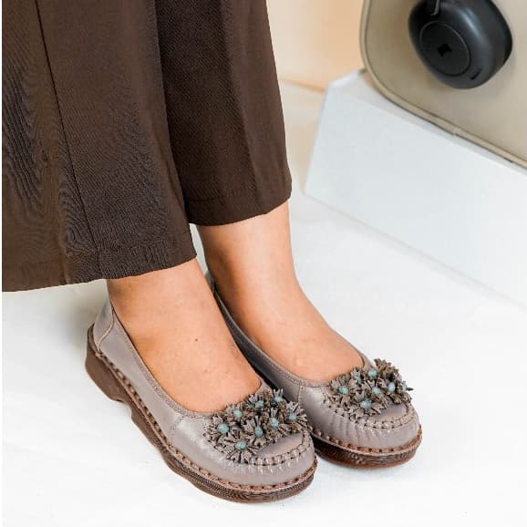 Gambar ke-8 produk Pollux Monday WDQ 738 - Sepatu Wedges Wanita Bahan Kulit Asli Motif Bunga