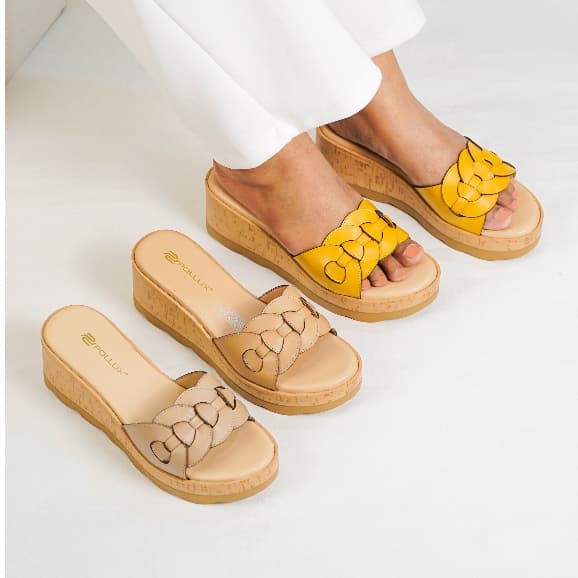 Thumbnail gambar ke-7 produk Pollux Daily Cherry Wood WPODN 13 - Sandal Wedges Kulit Wanita | Sandal Daily Wanita