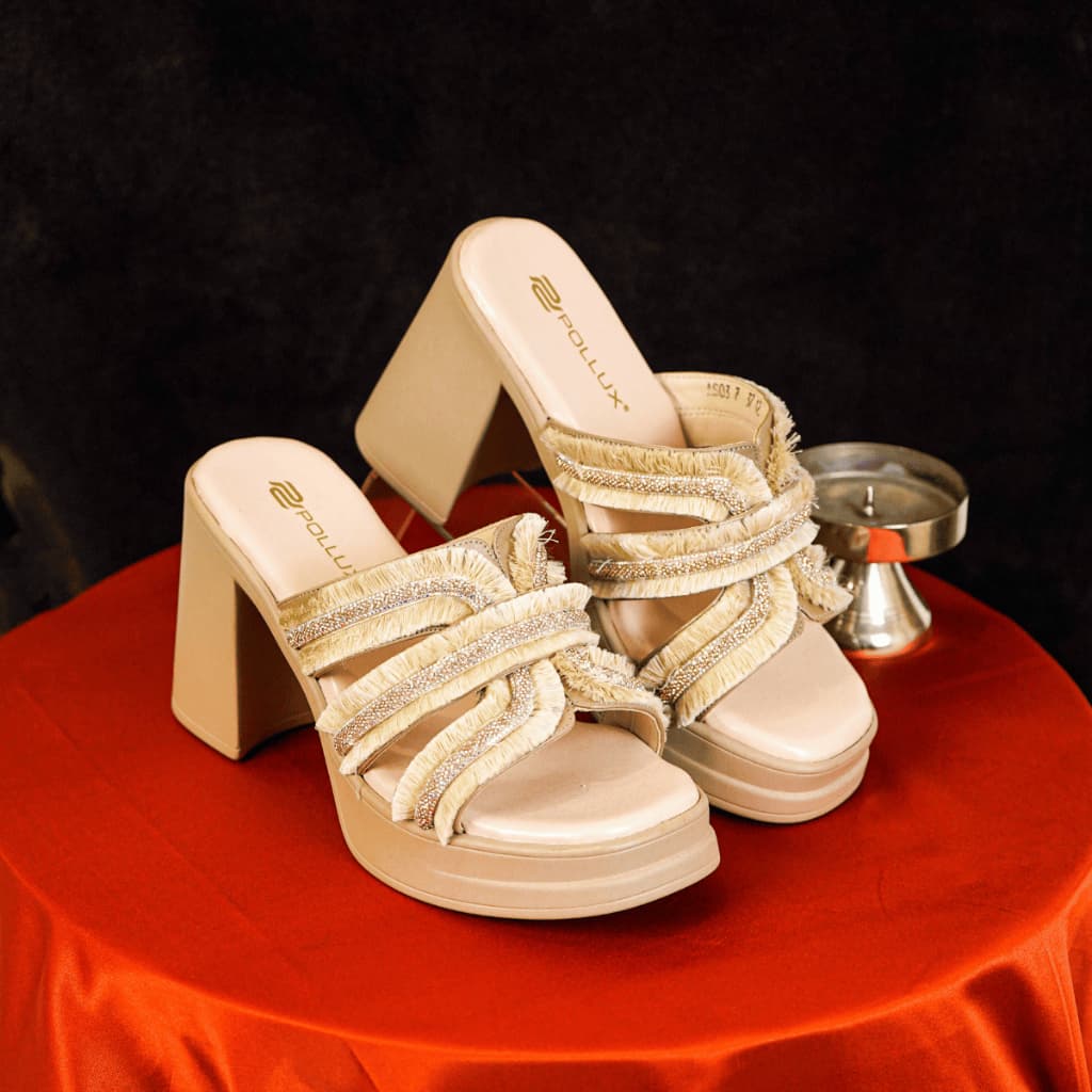 Thumbnail gambar ke-7 produk Pollux Classic WPOAS 03 - Sandal Heels Wanita Berbahan Kulit | Heels 9Cm | Heels Kekinian