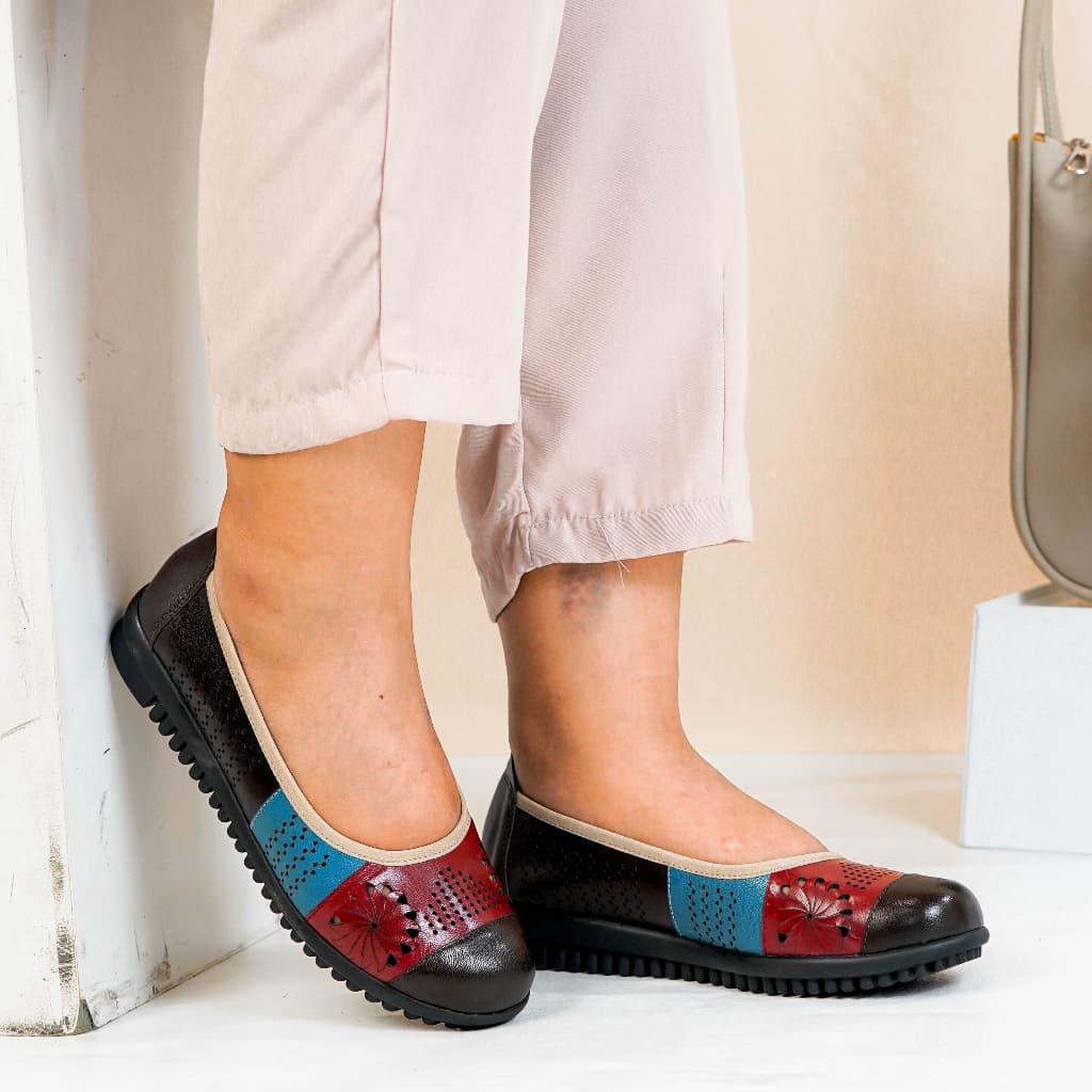 Thumbnail gambar ke-3 produk Pollux Monday WPOMT 09 - Flatshoes Sepatu Wanita Kekinian Bahan Kulit Asli Anti Slip