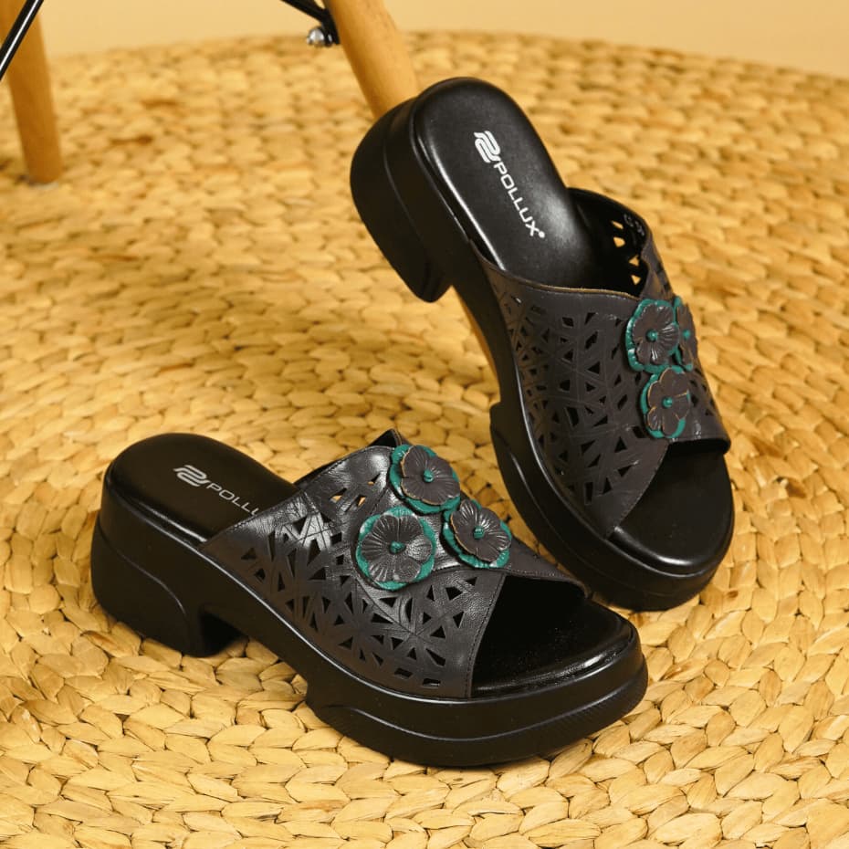 Thumbnail gambar ke-2 produk Pollux Daily WPOCS 36 - Sandal Wedges Wanita Kulit | Sandal Heels Wanita