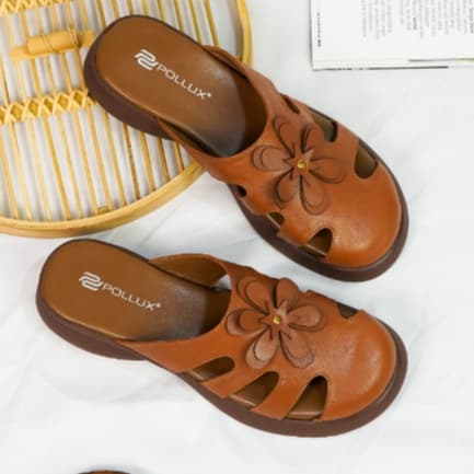 Gambar produk Pollux WPOMO 07- Sandal Kulit Wanita | Sandal Wanita Ringan Empuk Dan Nyaman