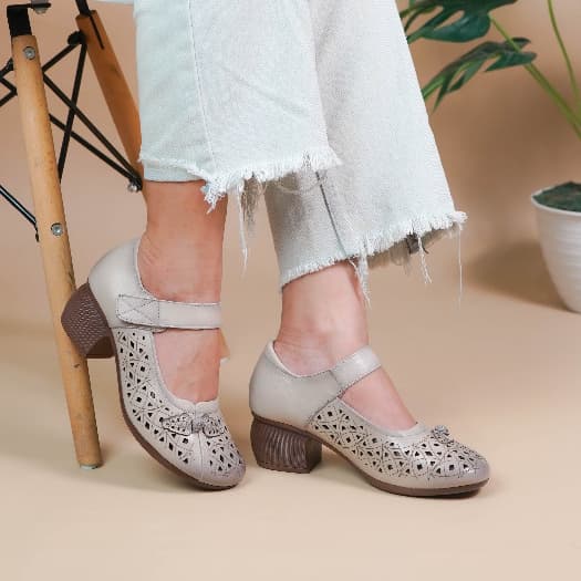 Gambar ke-8 produk Pollux WBB 6079 Sepatu Wanita Heels | Heels Fashion | Sepatu Wanita Kulit | Sepatu Heels Velcro