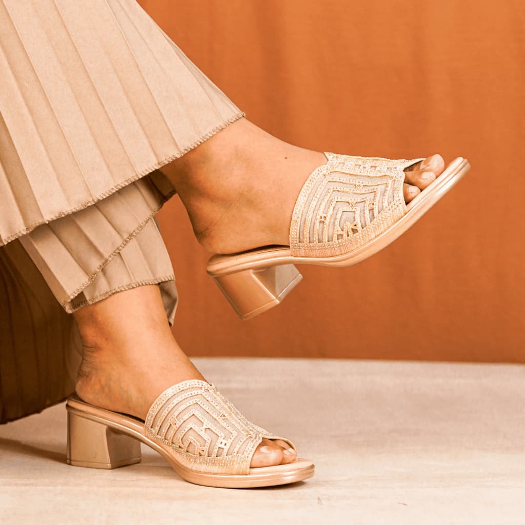 Thumbnail gambar ke-4 produk Pollux WDQ 2066 Sandal Heels Pesta | Sandal Heels Wanita Bahan Kulit