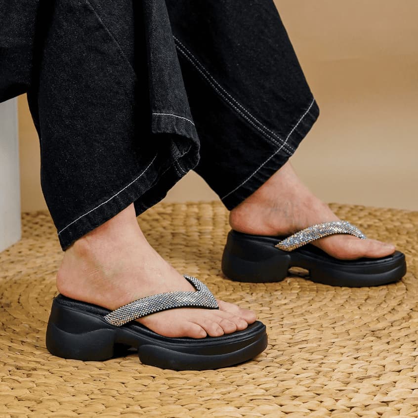 Thumbnail gambar ke-3 produk Pollux Daily WPOCU 10 - Sandal Wedges Wanita Kulit | Sandal Heels Wanita