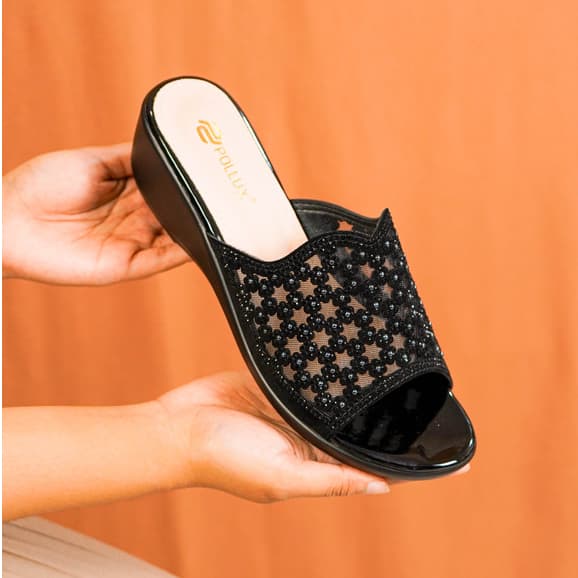 Thumbnail gambar ke-2 produk Pollux Aurora WDQ 8233 - Wedges Wanita Party Wedding Graduation Wisuda | Wedges Pesta 5cm