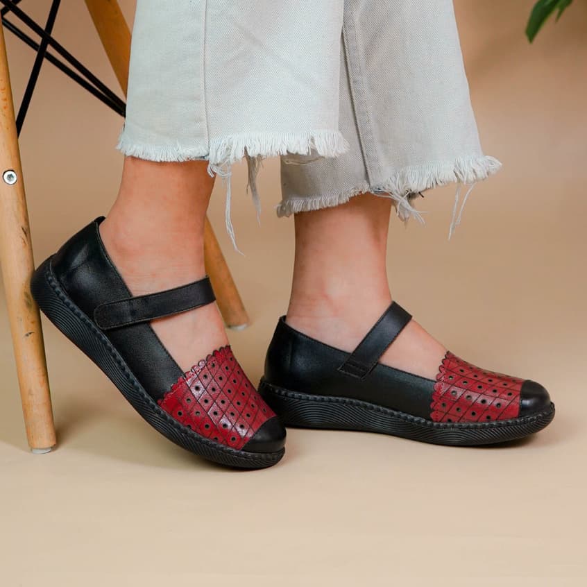 Gambar ke-1 produk Pollux Monday WPOFW 16 - Sepatu Wanita Flatshoes Mary Jane Bahan Kulit Asli Nyaman Ringan