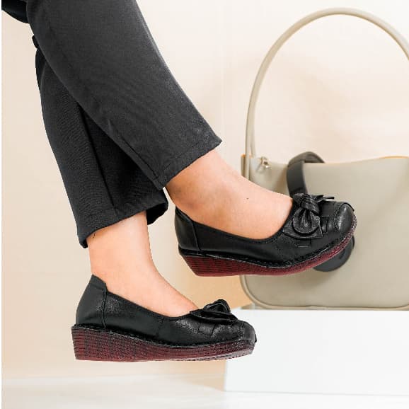 Gambar produk Pollux Monday WDQ 1817 - Sepatu Kerja Wanita Bahan Kulit Asli | Wedges Sepatu Kerja