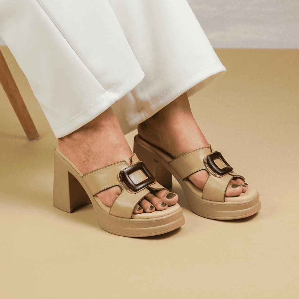 Thumbnail gambar ke-8 produk Pollux Classic WPOAS 12 - Sandal Heels Wanita Berbahan Kulit | Heels 9Cm | Heels Kekinian