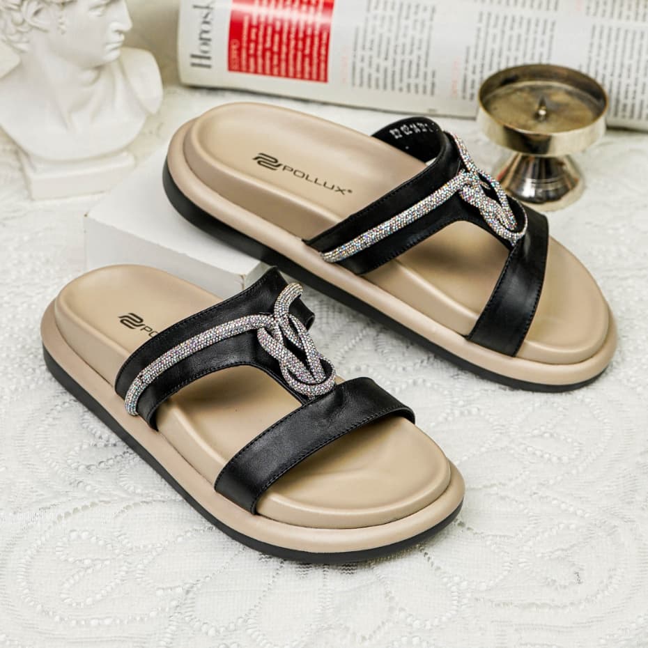 Gambar ke-7 produk POLLUX Daily WPOKP 02 - Sandal Flat Wanita Kekinian Terbuat Dari Kulit Asli
