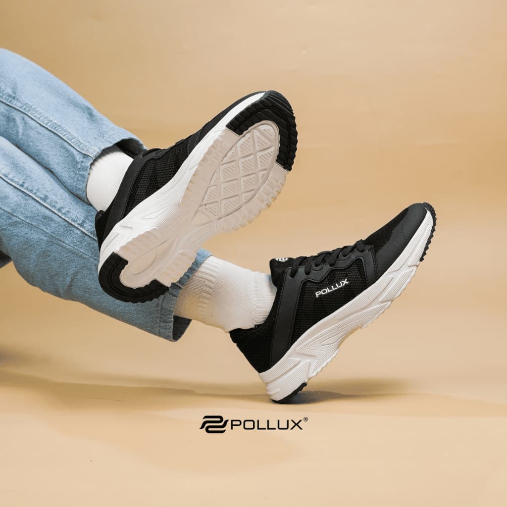 Thumbnail gambar ke-3 produk Pollux Flex SCK AMALA - Sepatu Sneakers Unisex Casual Hitam Putih dan Full Hitam SCKAMA