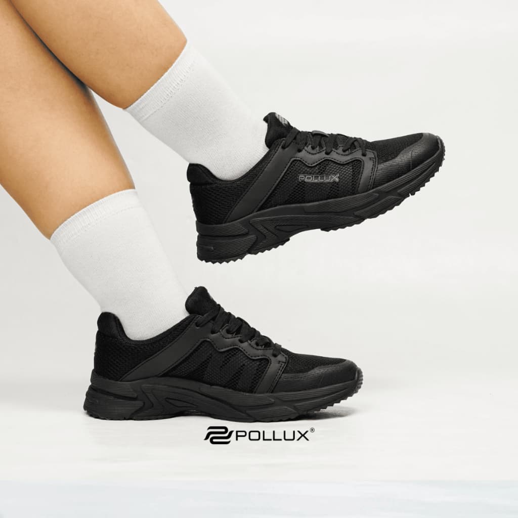 Thumbnail gambar ke-6 produk Pollux Flex AMALA SCKAMA - Sepatu Sneakers Pria Wanita Hitam Putih dan Full Hitam
