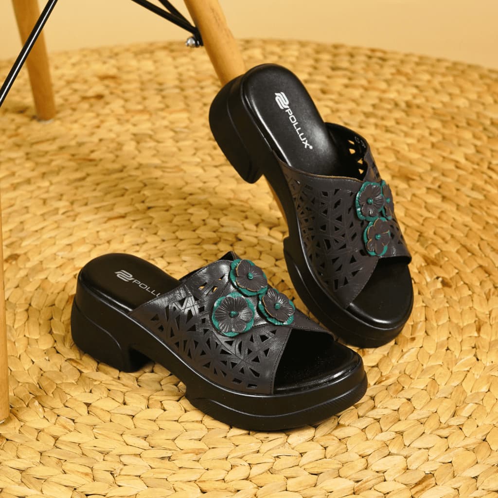 Thumbnail gambar ke-10 produk Pollux Daily WPOCS 36 - Sandal Wedges Wanita Kulit | Sandal Heels Wanita