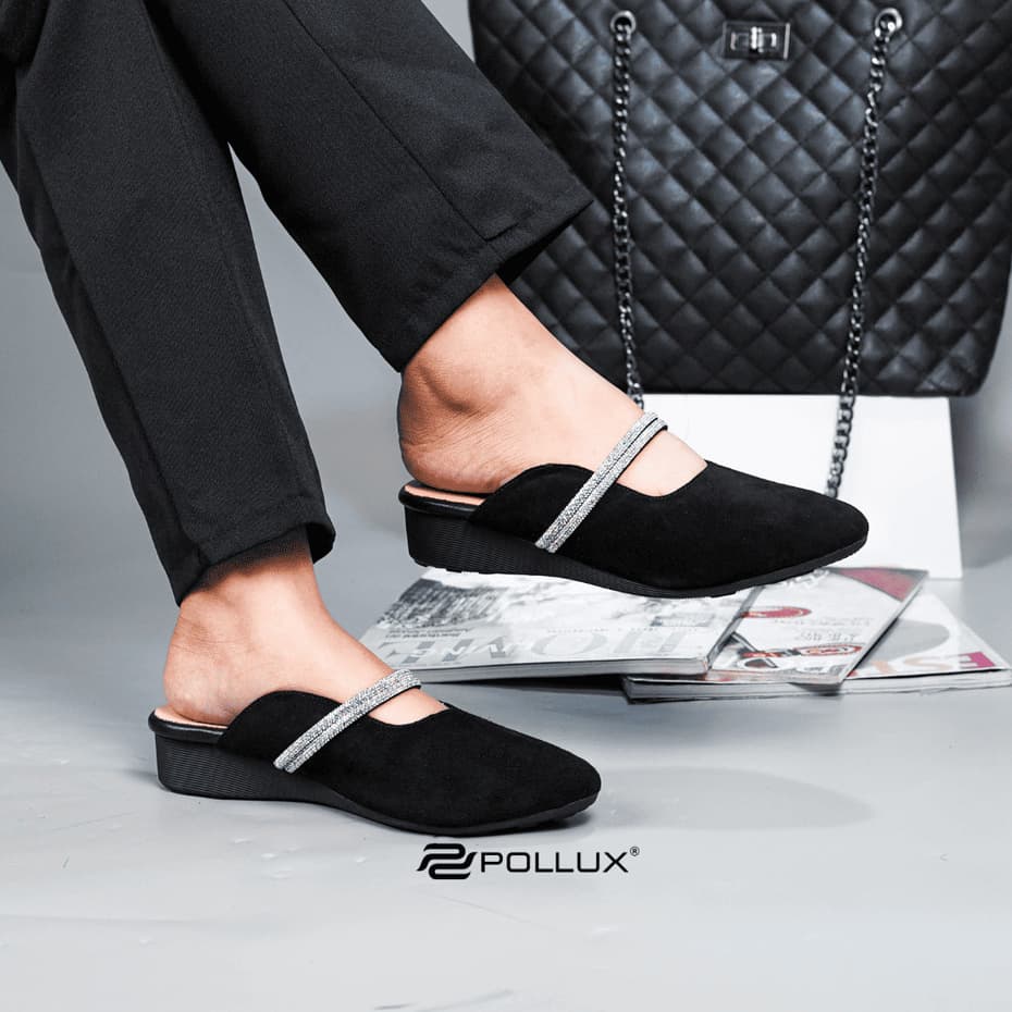 Thumbnail gambar ke-3 produk Pollux Monday WPOLW 50 Sepatu Mules Wanita Slip On Bahan Kulit Asli