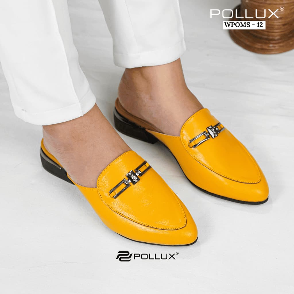Thumbnail gambar ke-5 produk Pollux Monday WPOMS 12 | Sepatu Wanita Mules Bahan Kulit Asli Tinggi Hak 3cm