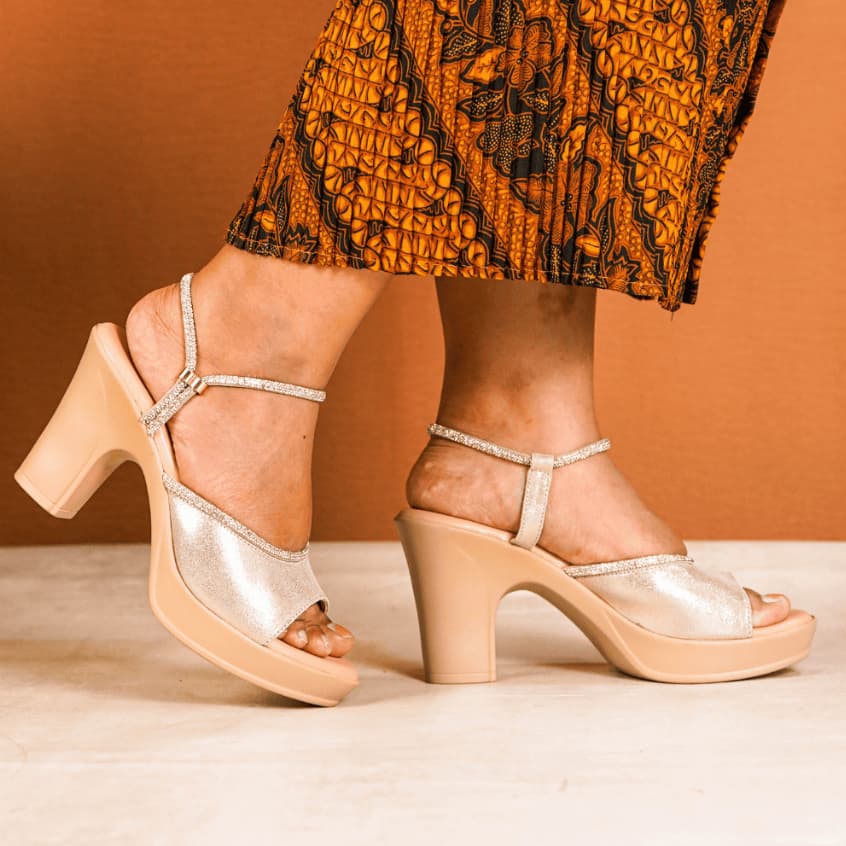 Gambar ke-1 produk Pollux Classic WPOGU 51 - Heels Wanita 9Cm | Sandal Heels | Heels Wanita Bahan Kulit