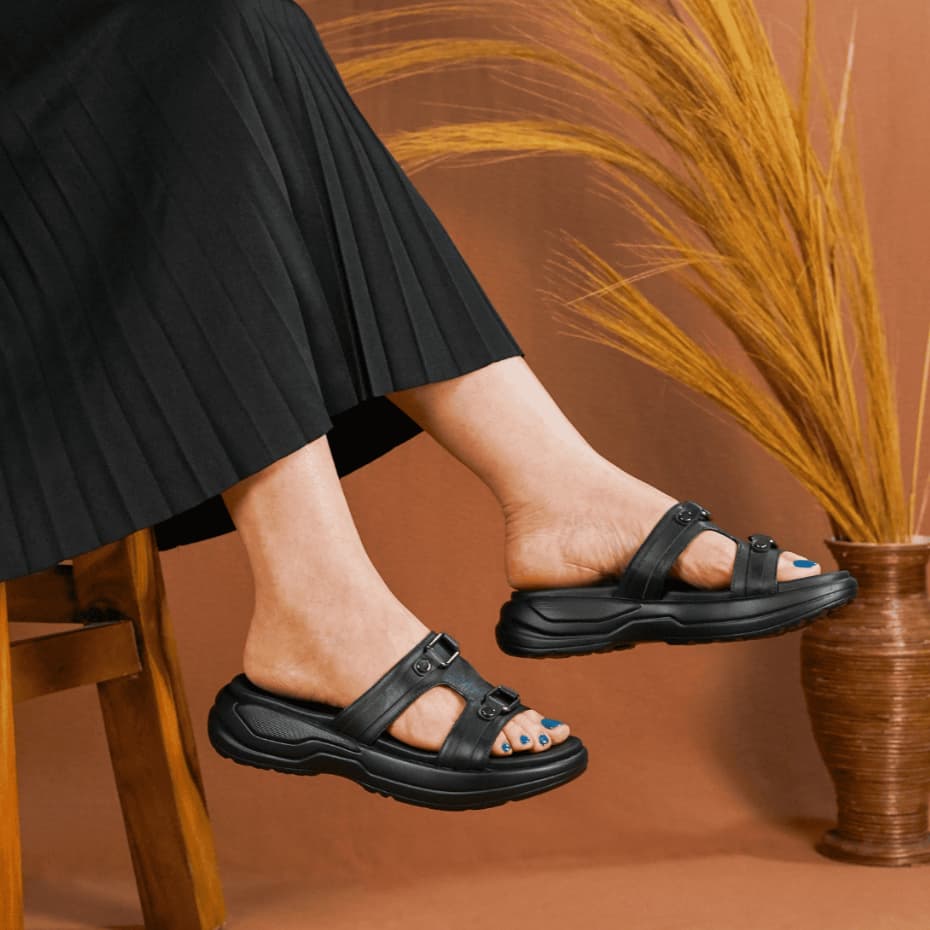Thumbnail gambar ke-2 produk Pollux Daily WPOLP 13 Sandal Wanita Kekinian Terbuat Dari Kulit Asli Empuk Dan Nyaman Di Pakai