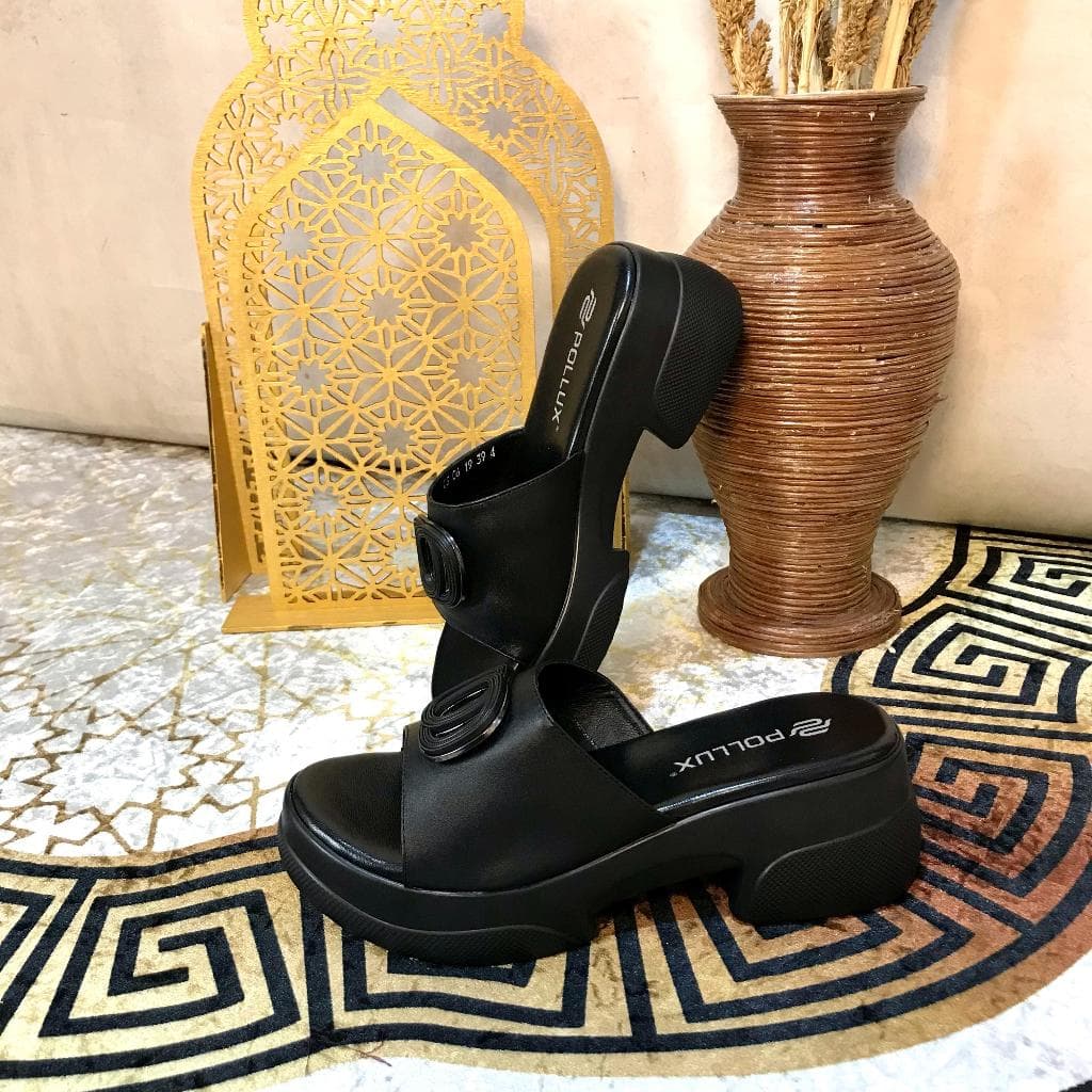 Gambar ke-9 produk Pollux Daily WPOCS 06 - Sandal Wedges Wanita Berbahan Kulit | Wedges 5cm
