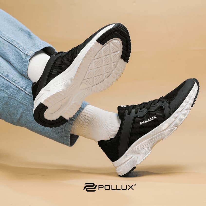 Thumbnail gambar ke-3 produk Pollux Flex AMALA SCKAMA - Sepatu Sneakers Pria Wanita Hitam Putih dan Full Hitam