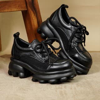 Gambar ke-6 produk Pollux Boots Wbb 98991 Sepatu Wanita Boots Chunky Premium – Casual Shoes Bahan Kulit Asli & Mesh, Sol Tebal Nyaman Anti Slip