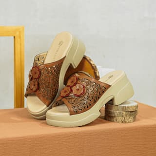 Thumbnail gambar ke-9 produk Pollux Daily WPOCS 36 - Sandal Wedges Wanita Kulit | Sandal Heels Wanita