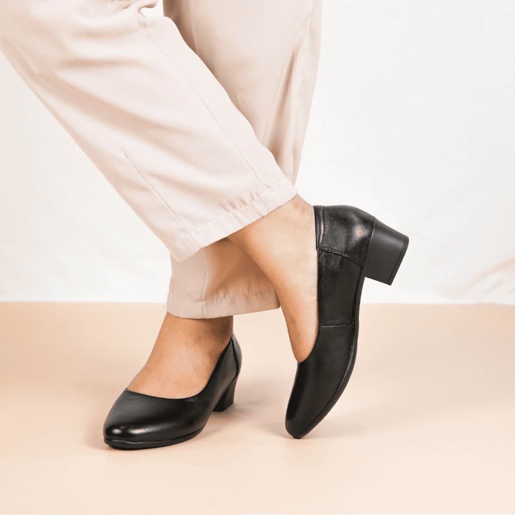 Thumbnail gambar ke-7 produk Pollux Monday WDQ 8331- Sepatu Kerja Wanita | Pantofel Wanita Bahan Kulit Asli | Pantofel Wanita