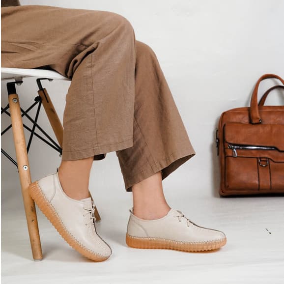 Thumbnail gambar ke-7 produk Pollux Monday WBB 2382- Sepatu Flat Wanita Bahan Kulit