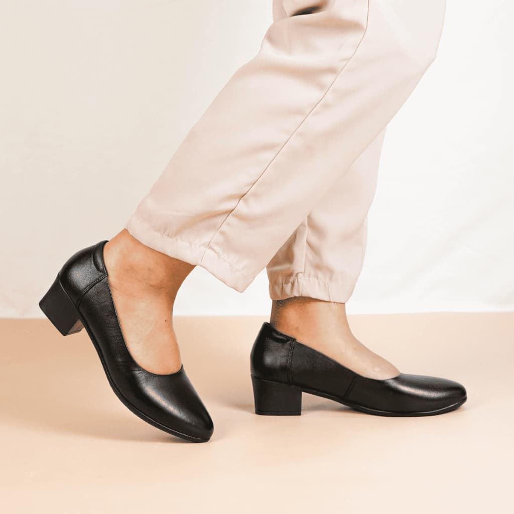 Thumbnail gambar ke-2 produk Pollux Monday WDQ 8331- Sepatu Kerja Wanita | Pantofel Wanita Bahan Kulit Asli | Pantofel Wanita
