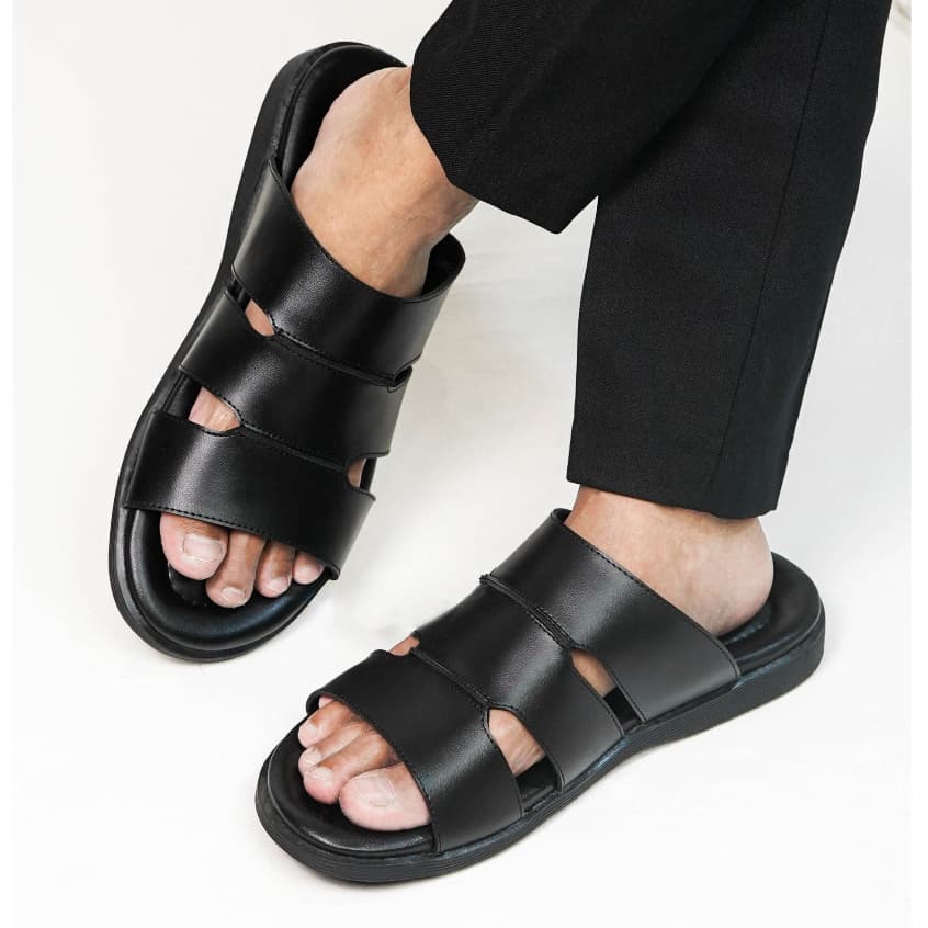 Thumbnail gambar ke-3 produk Leednay PLDL 002 Sandal Pria Slip On | Sandal Selop | Sandal Pria Bahan Kulit Sintetis
