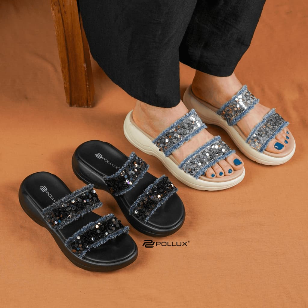 Thumbnail gambar ke-4 produk Pollux Daily WPOLP 09 - Sandal Flat Wanita Bahan Kulit Asli