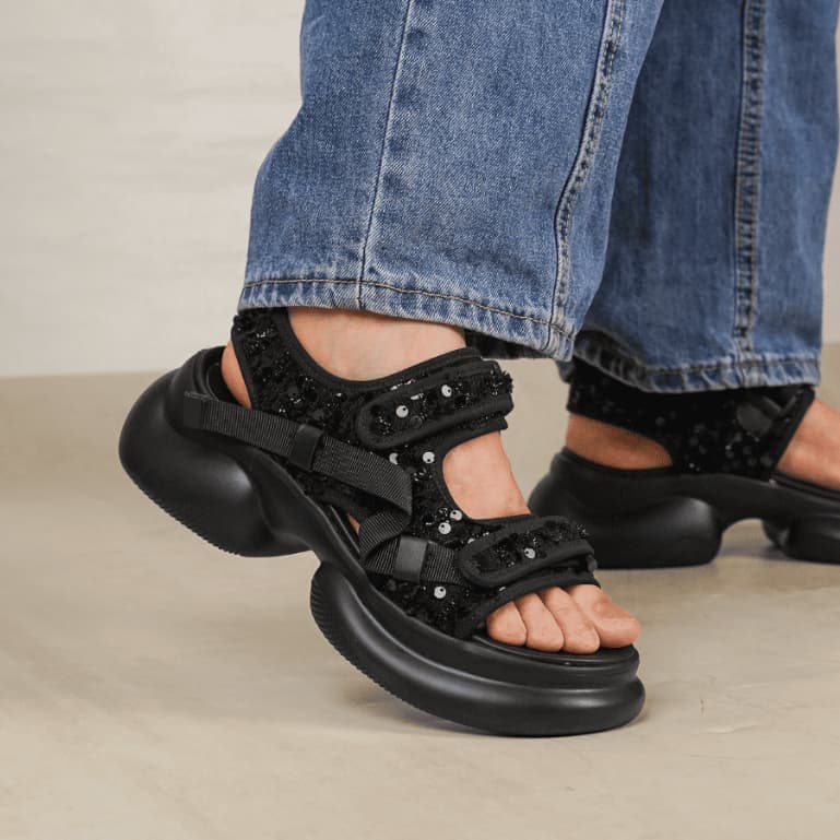 Thumbnail gambar ke-4 produk Pollux Bold WPOCY 01 - Sandal Wedges Wanita Kekinian Dari Bahan Kulit