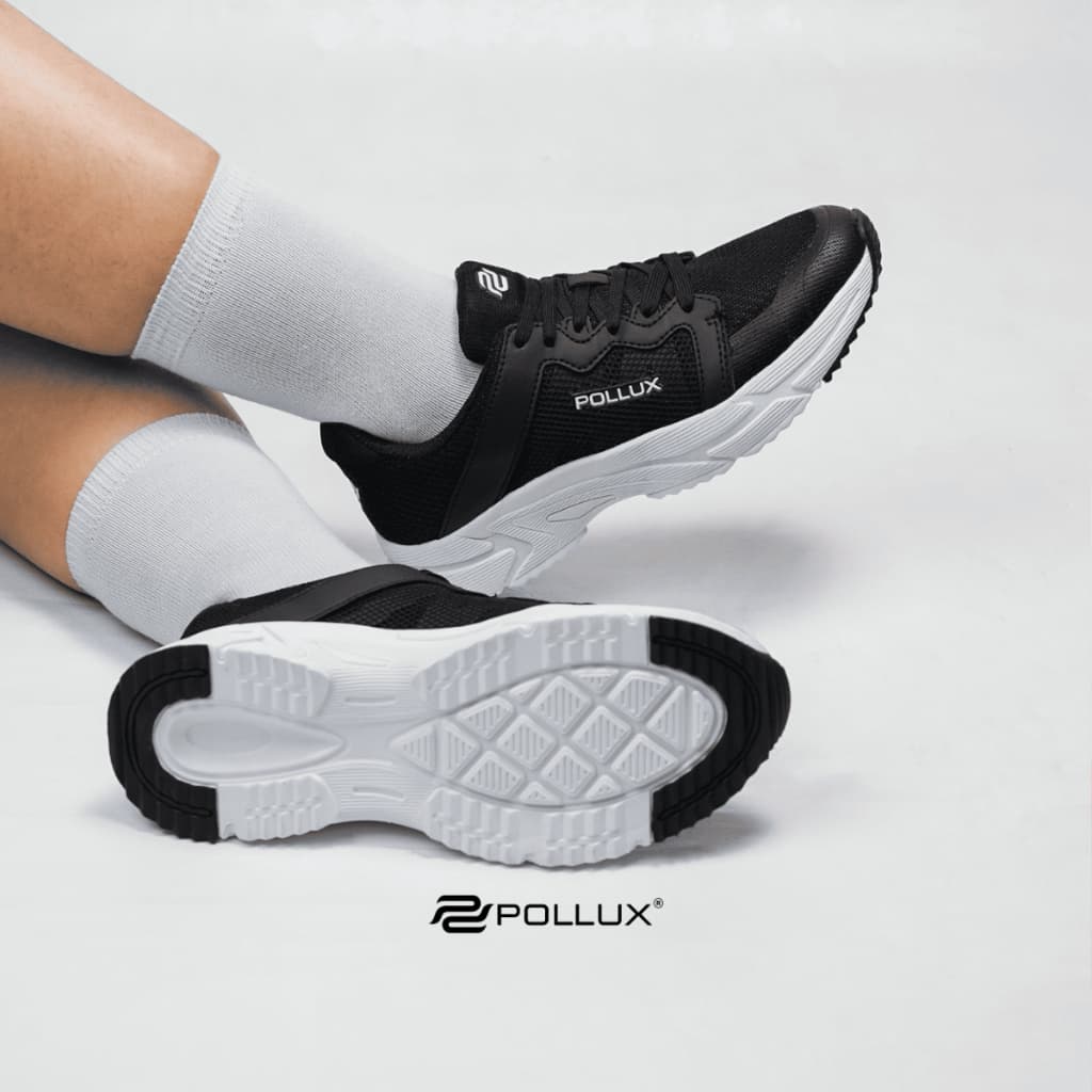 Gambar ke-9 produk Pollux Flex SCK AMALA - Sepatu Sneakers Unisex Casual Hitam Putih dan Full Hitam SCKAMA