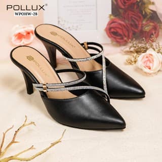 Thumbnail gambar ke-7 produk Pollux Aurora  Lite WPOHW 28 - Heels  Pesta Wanita Tinggi 7cm Model Mules Bahan Kulit Asli